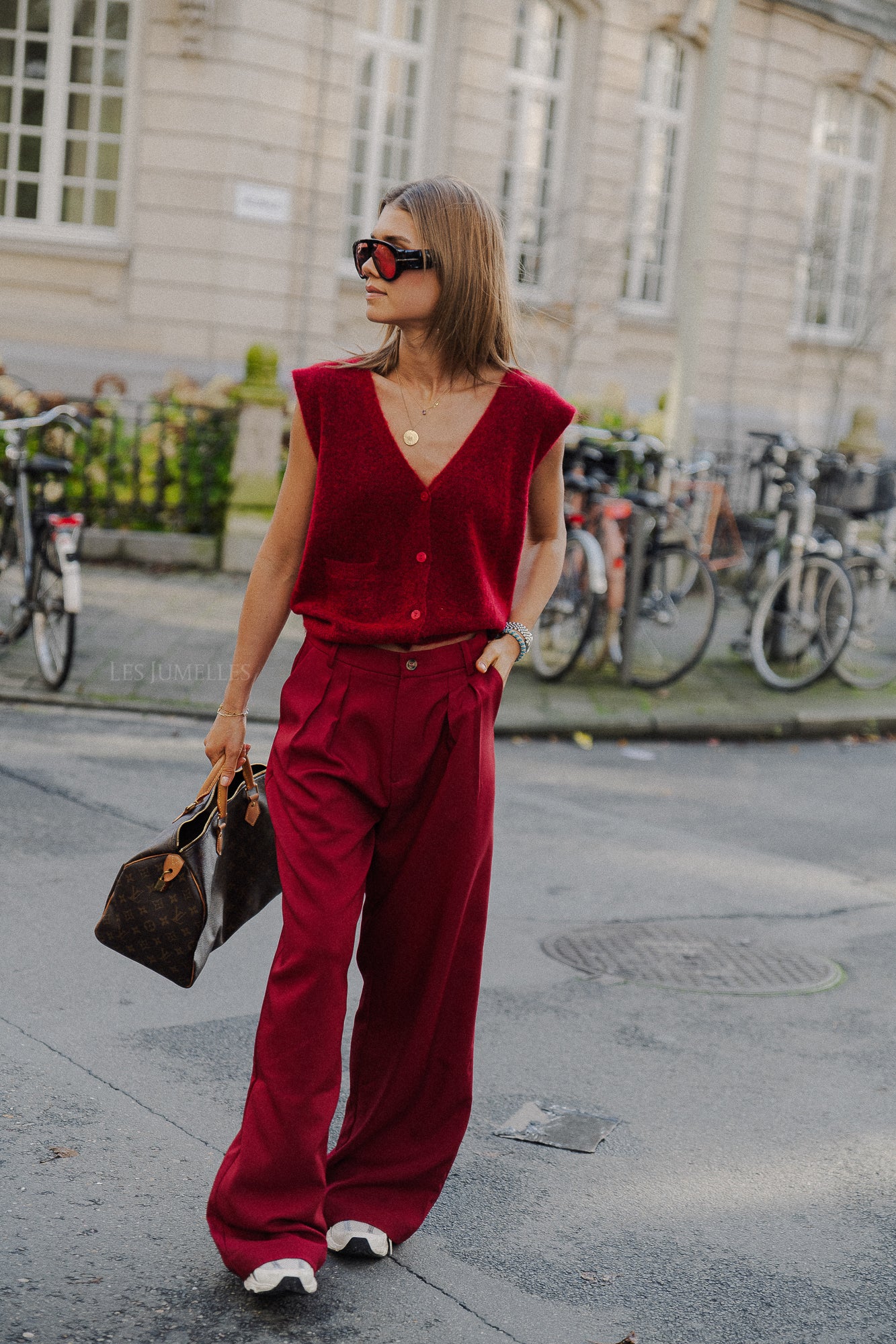 Gilet Bonnie rouge cerise