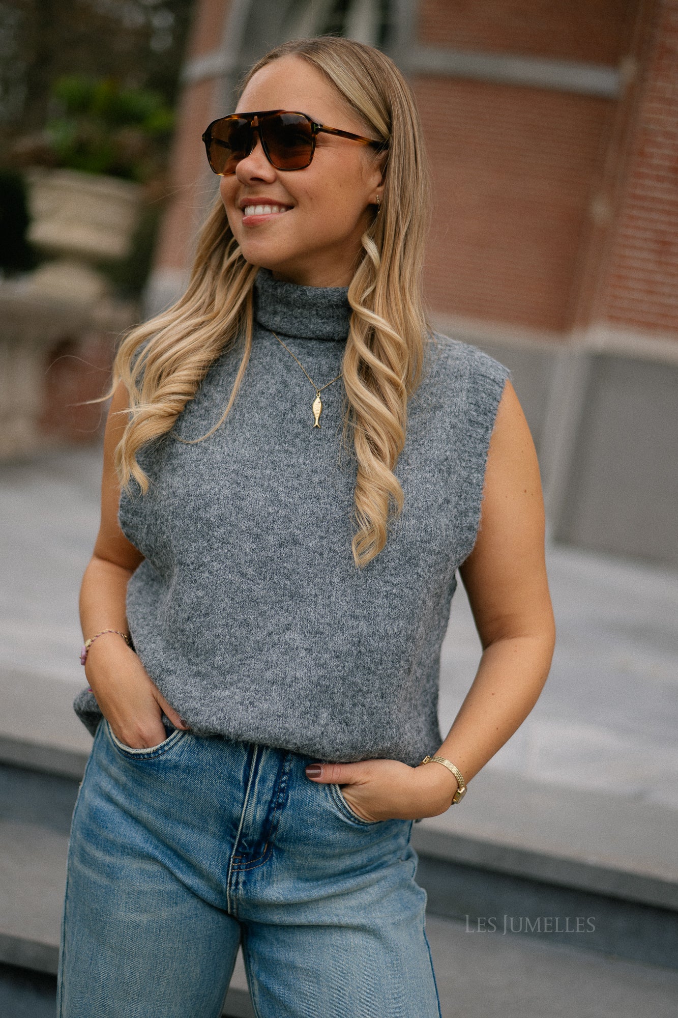 Alba gebreide cardigan donkergrijs melange