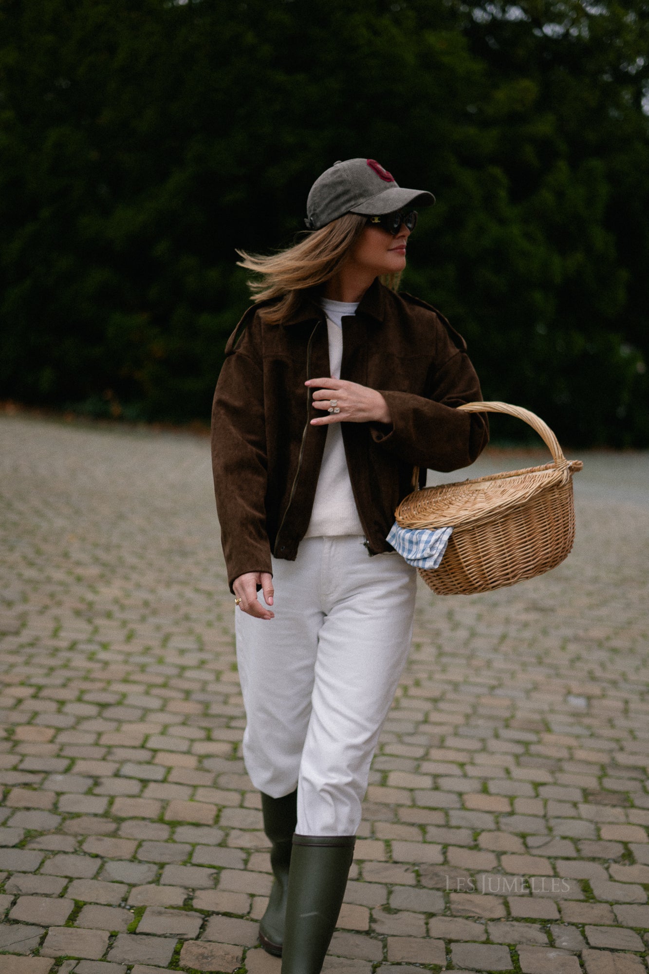 Veste en daim Aurora marron foncé