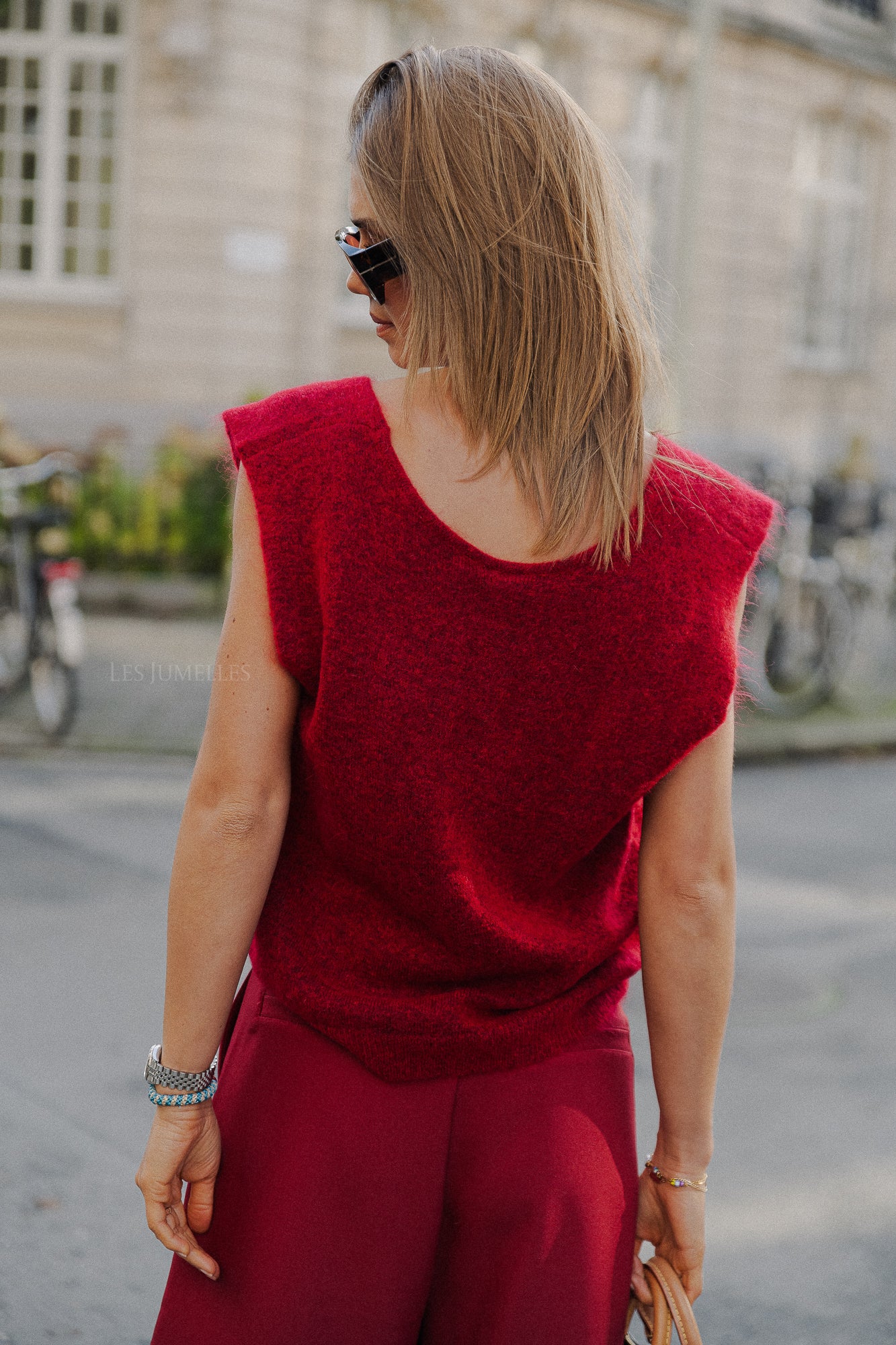 Gilet Bonnie rouge cerise