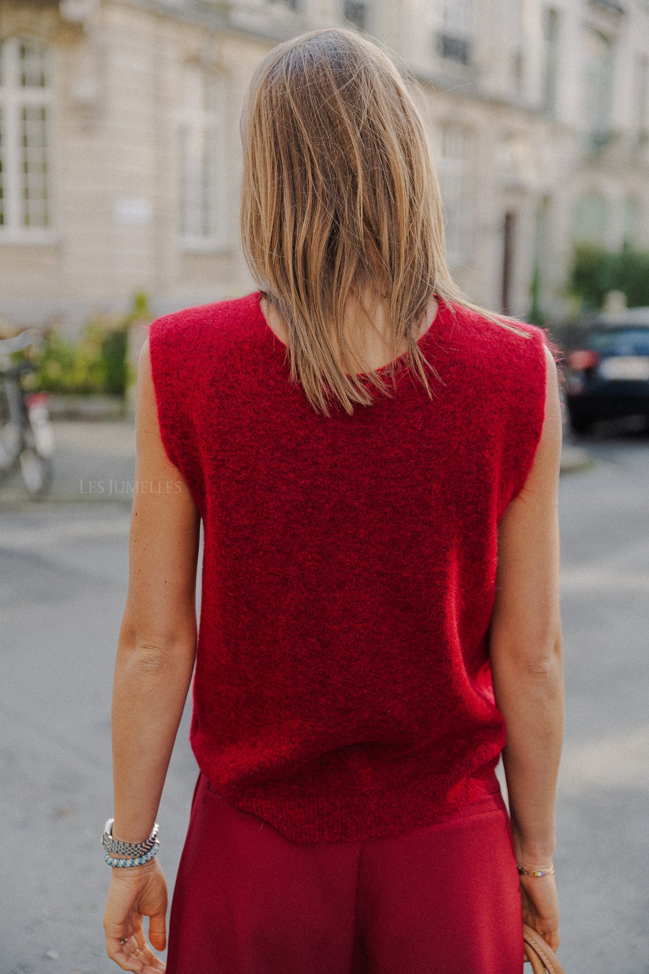 Gilet Bonnie rouge cerise