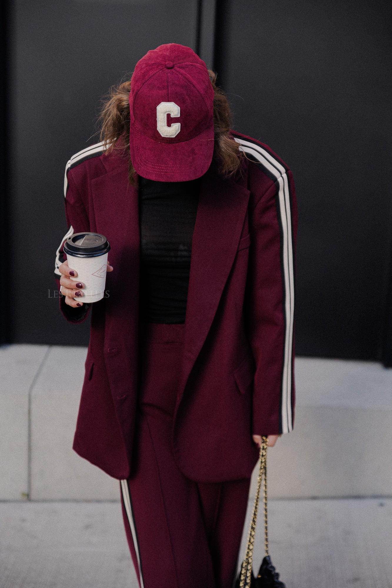 Blazer oversize Aurelia bordeaux