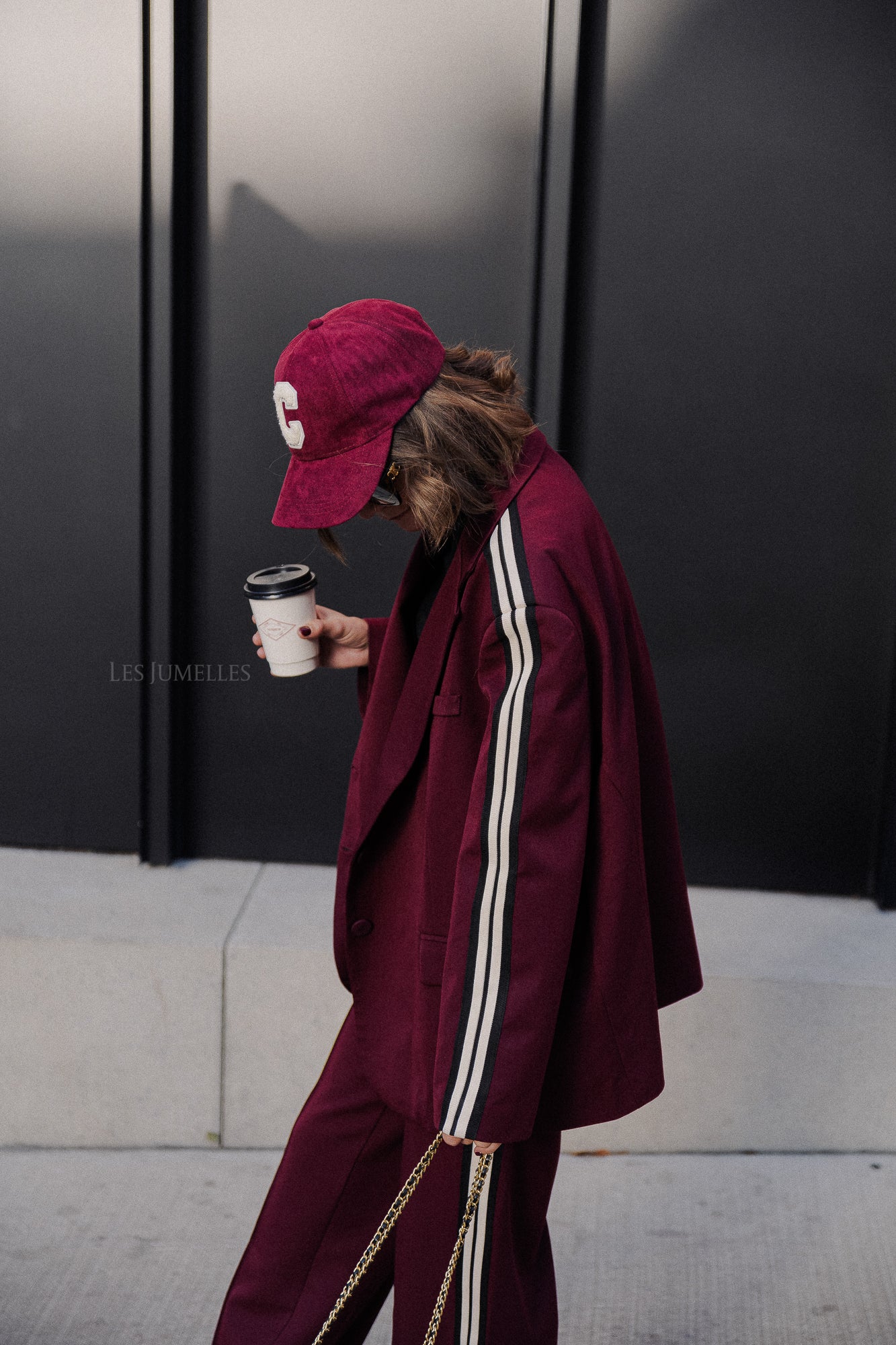 Blazer oversize Aurelia bordeaux