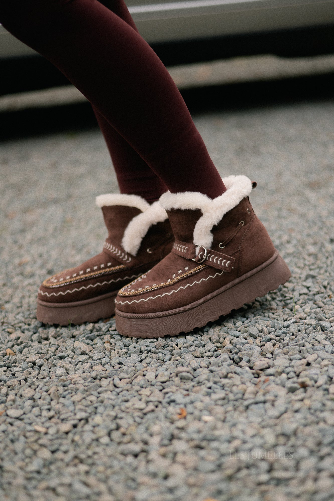 Mila shearling boots cocoa brown