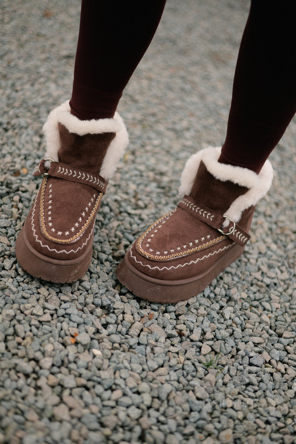 Mila shearling laarzen cacaobruin