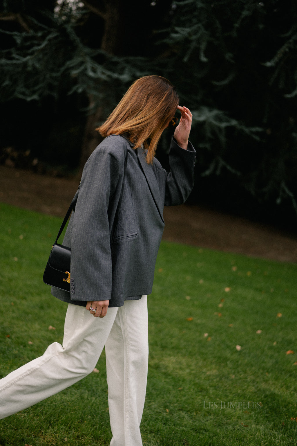 Chloe pinstriped blazer antraciet