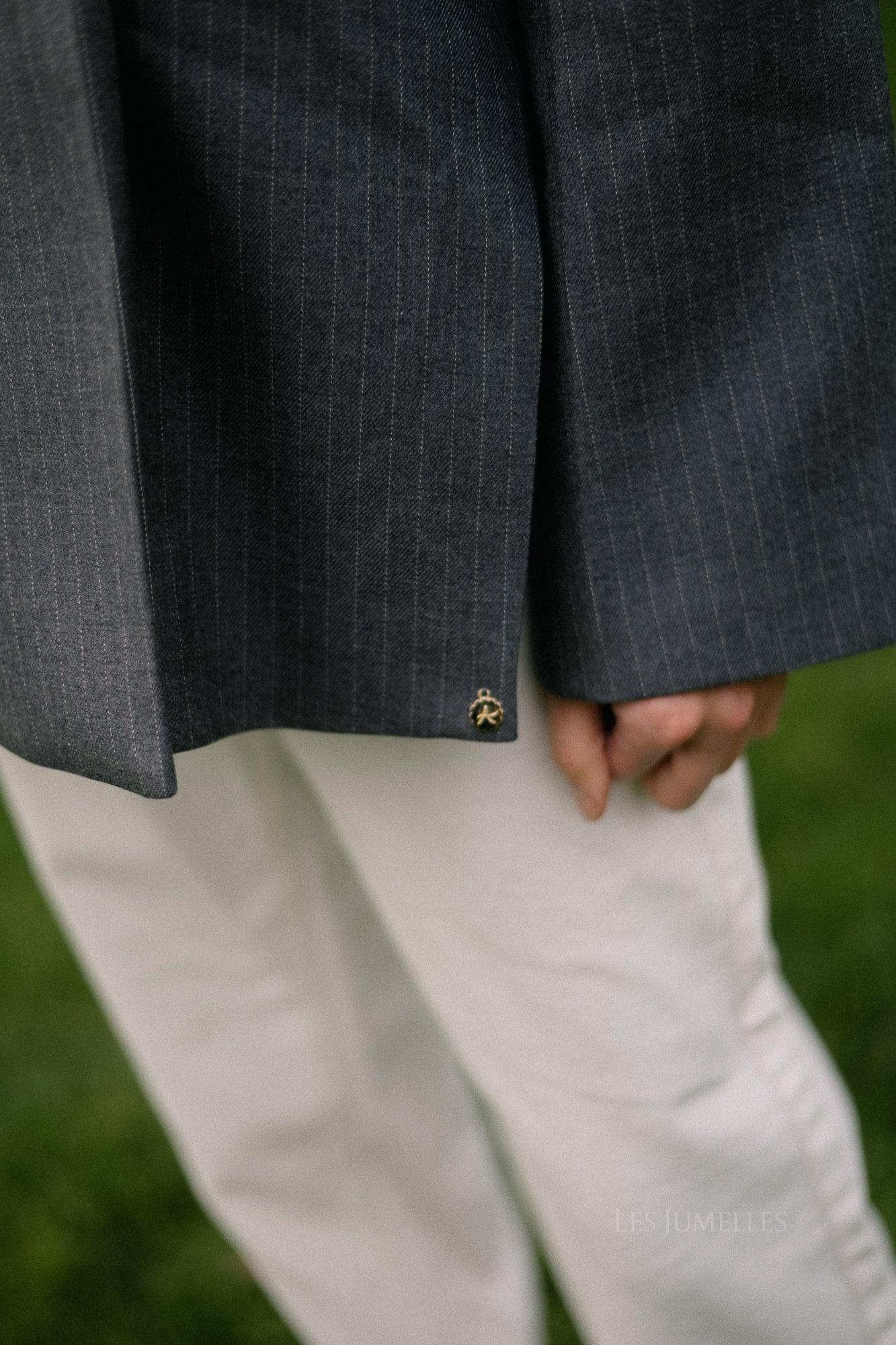 Chloe pinstriped blazer antraciet