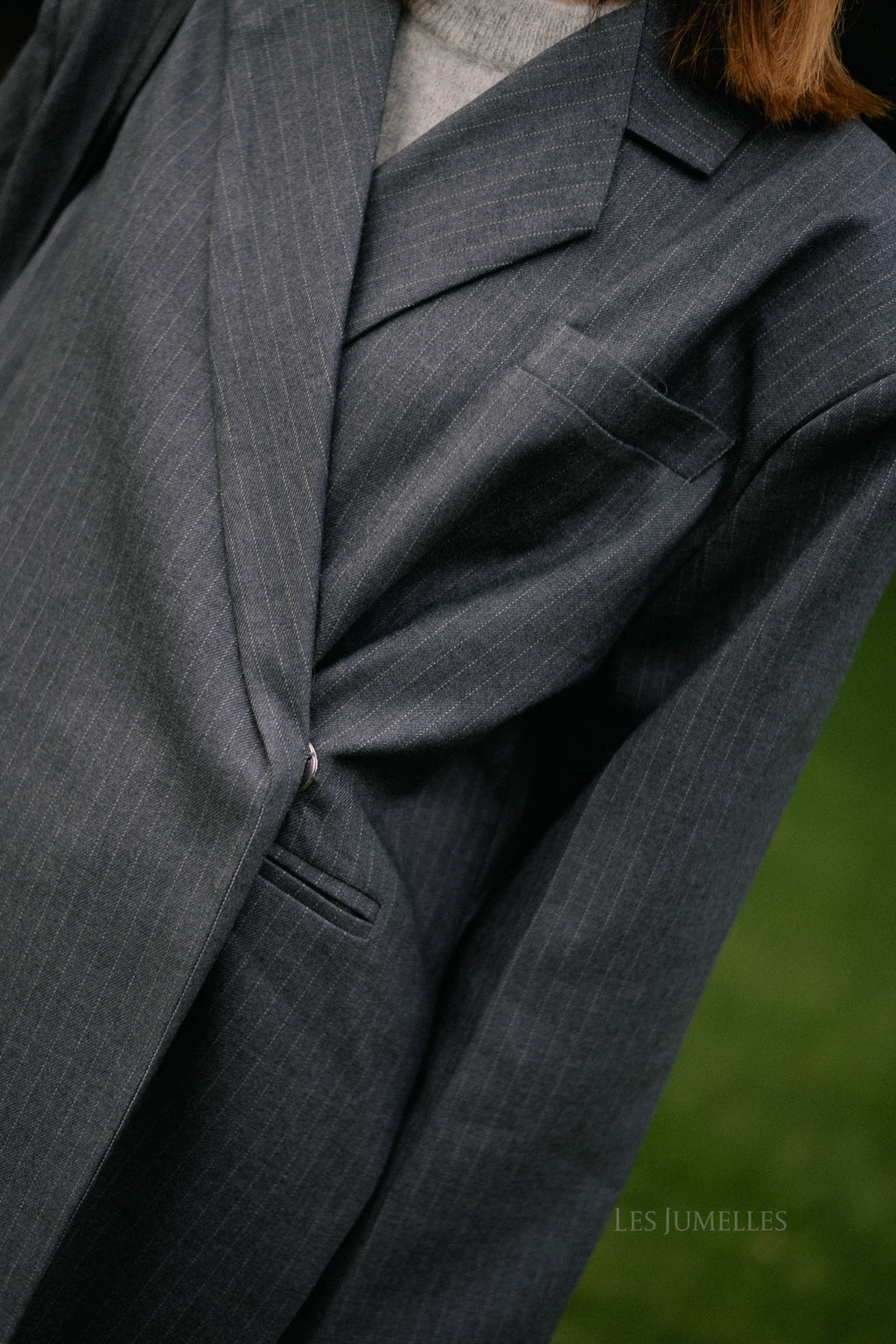 Chloe pinstriped blazer antraciet