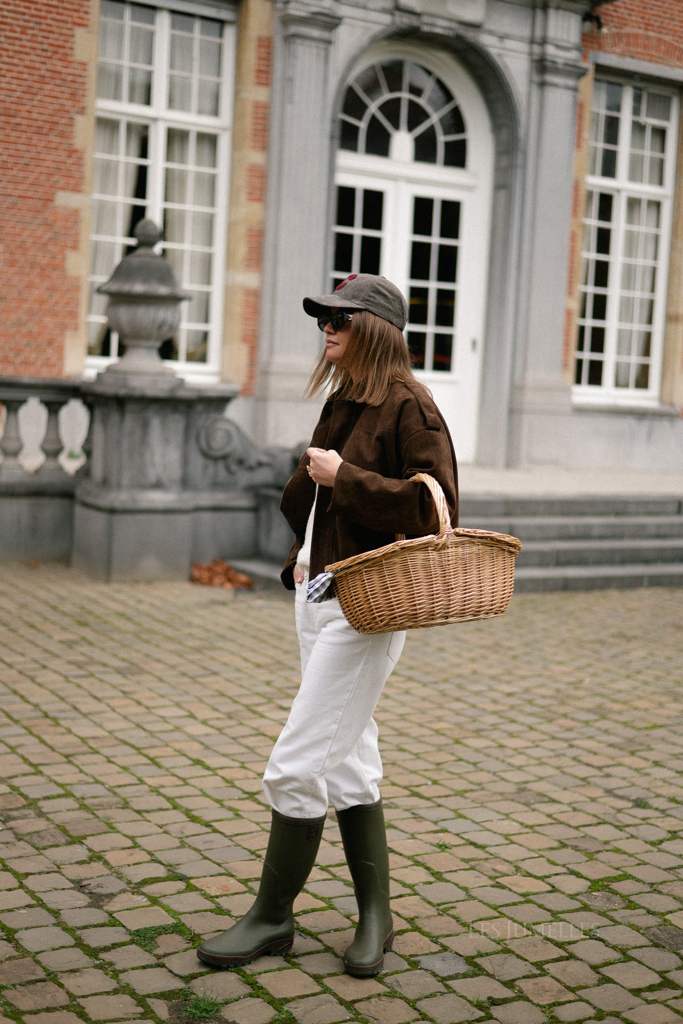 Veste en daim Aurora marron foncé