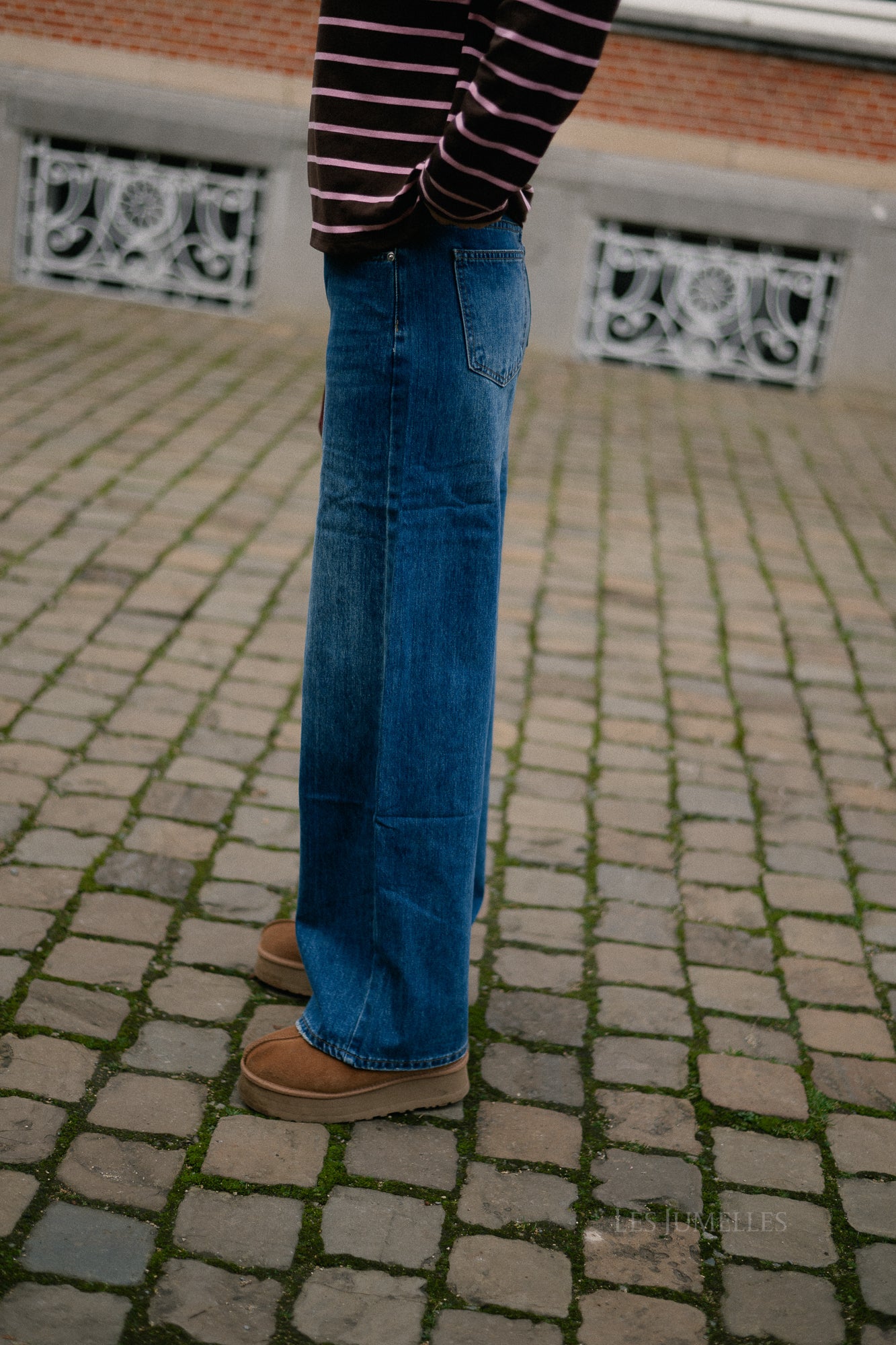 Rena asymmetrische jeans medium blauw