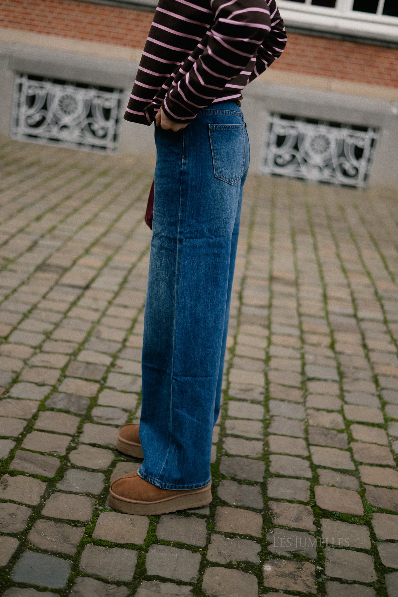 Rena asymmetrische jeans medium blauw