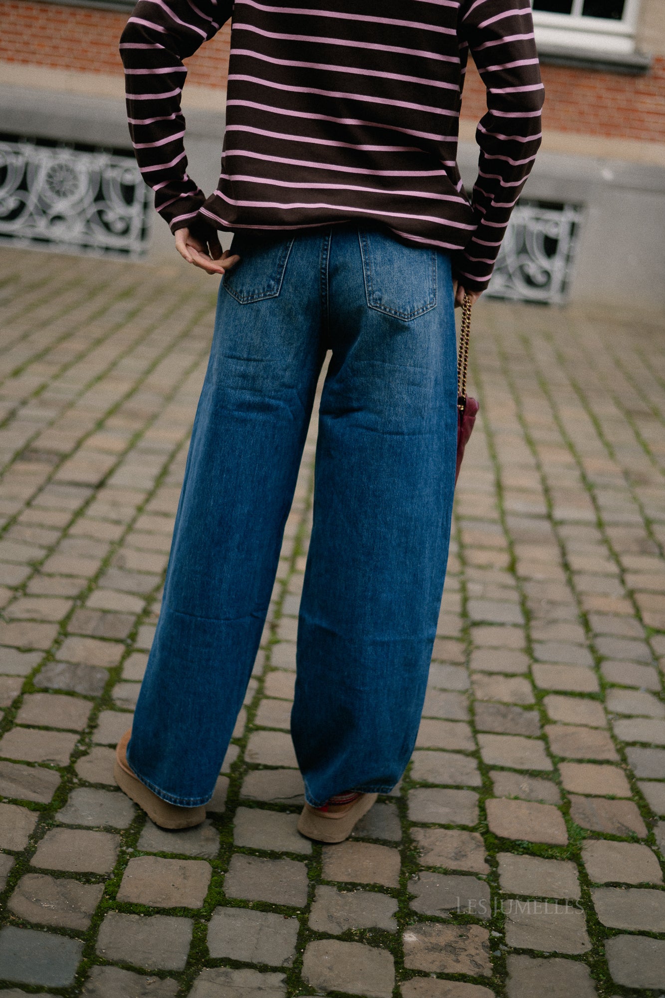 Rena asymmetrische jeans medium blauw