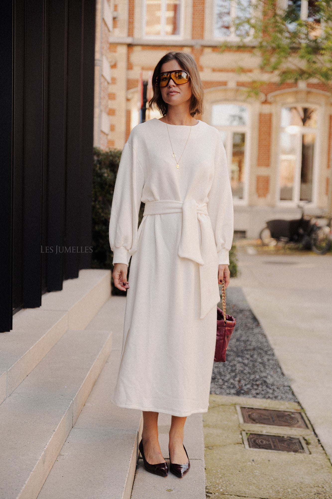 <tc>Robe longue Mabel crème</tc>