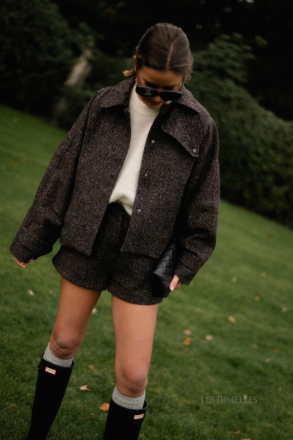 Hayden wool shorts brown