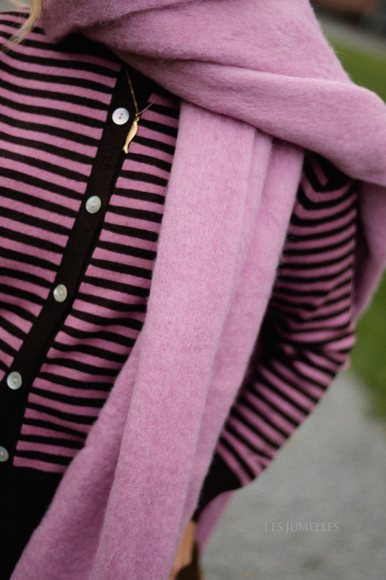 Isra sjaal mauve orchidee