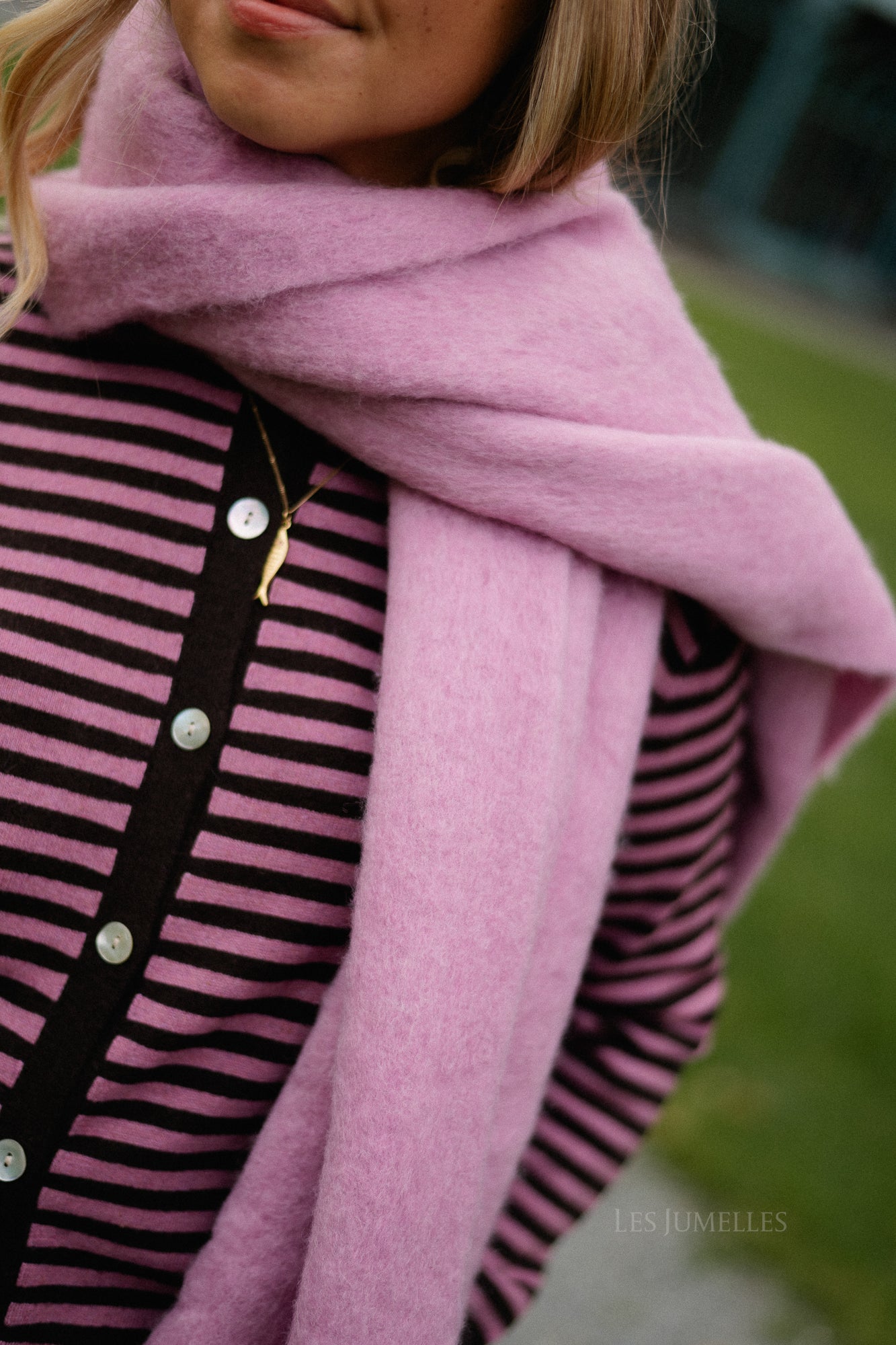 Isra sjaal mauve orchidee