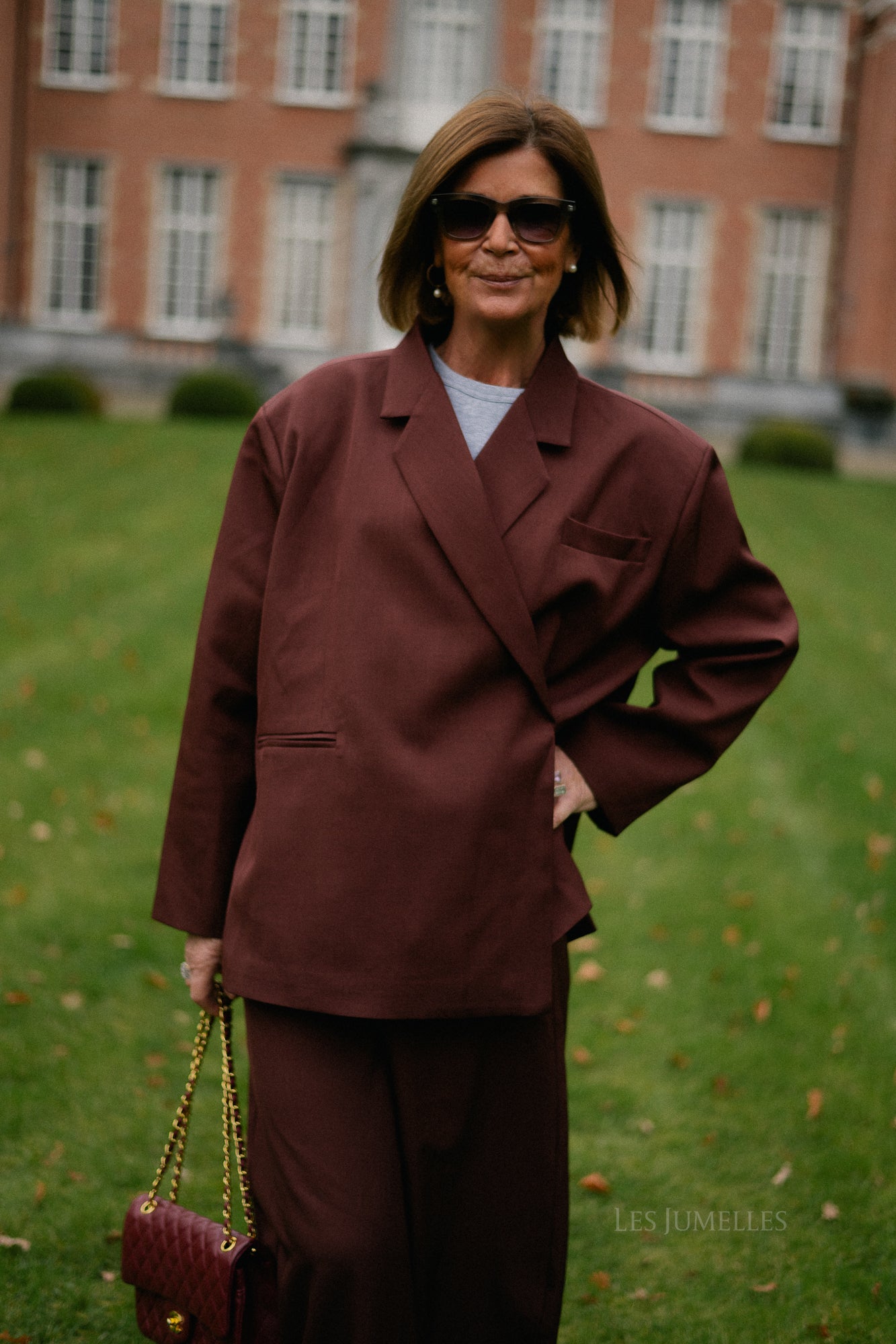 Chloe oversized blazer bordeaux