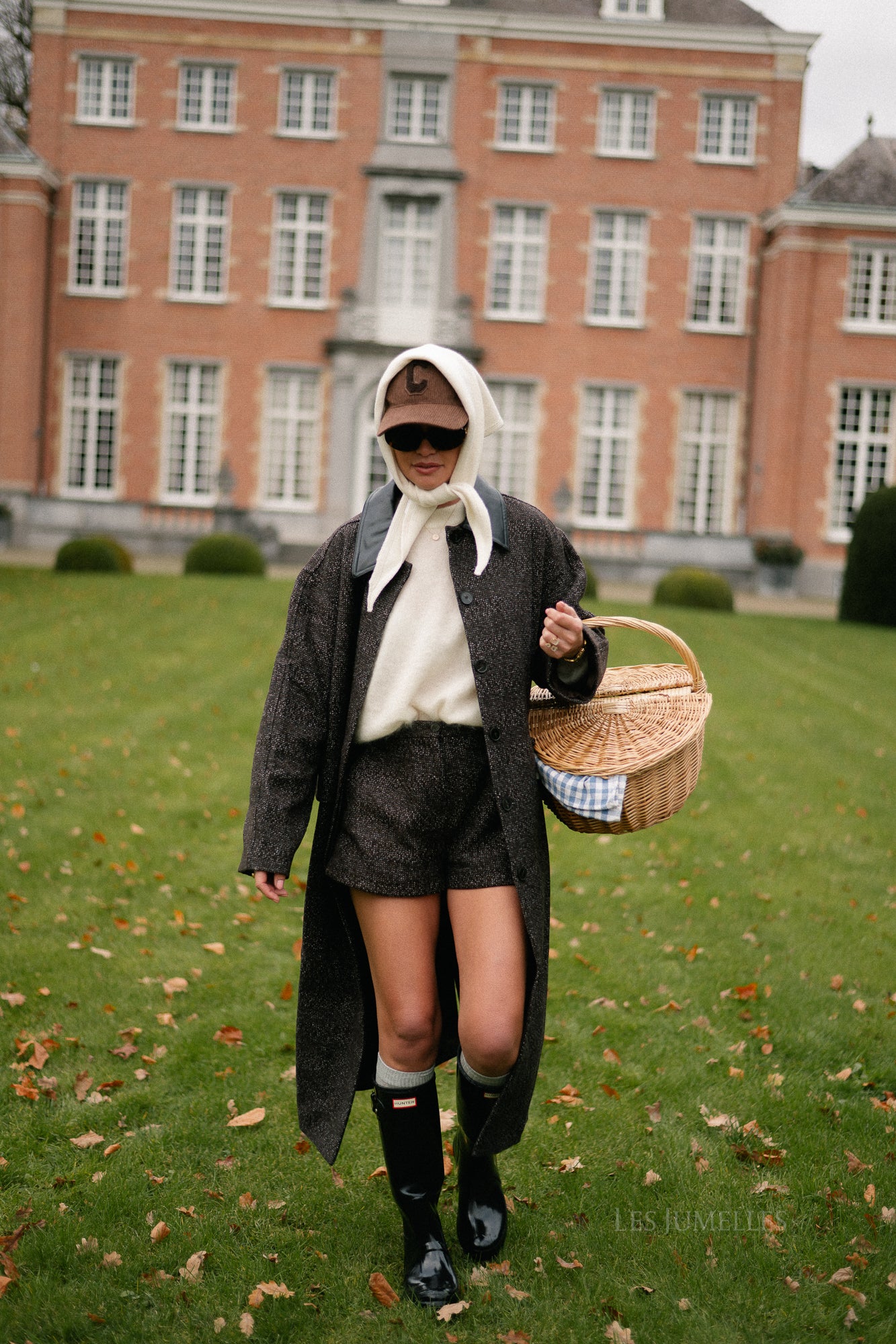 Leah wollen jas bruin