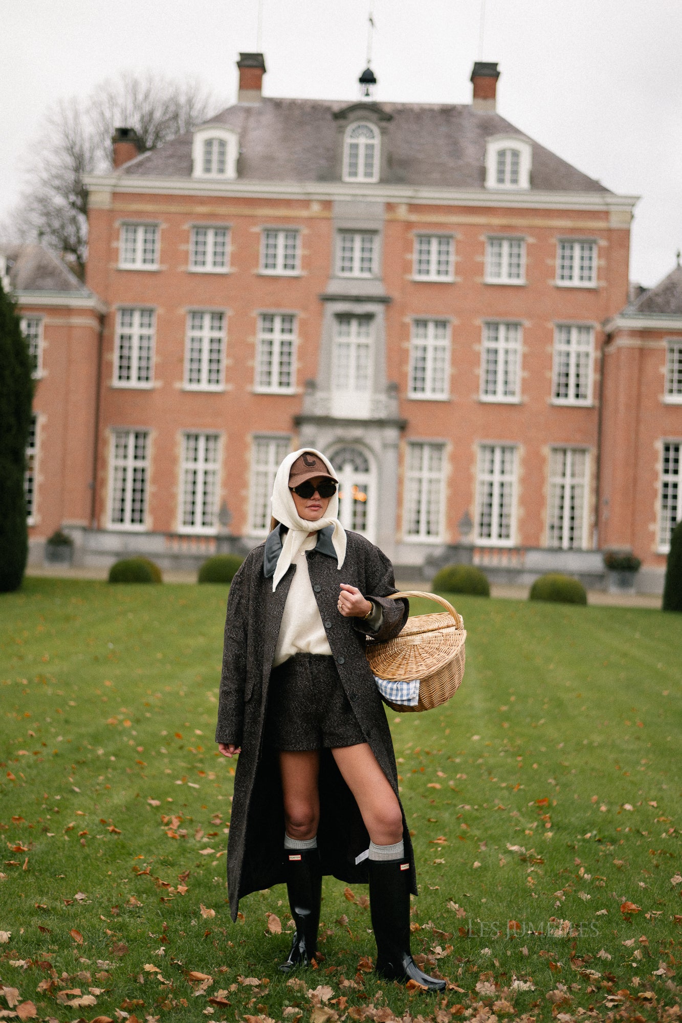 Leah wollen jas bruin