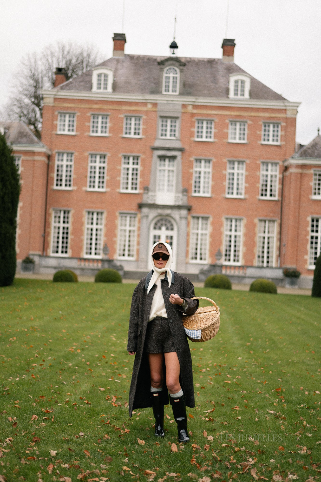 Leah wollen jas bruin