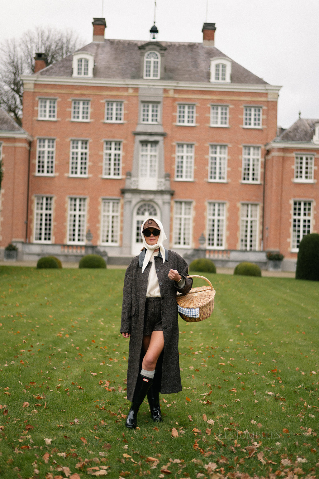 Leah wollen jas bruin