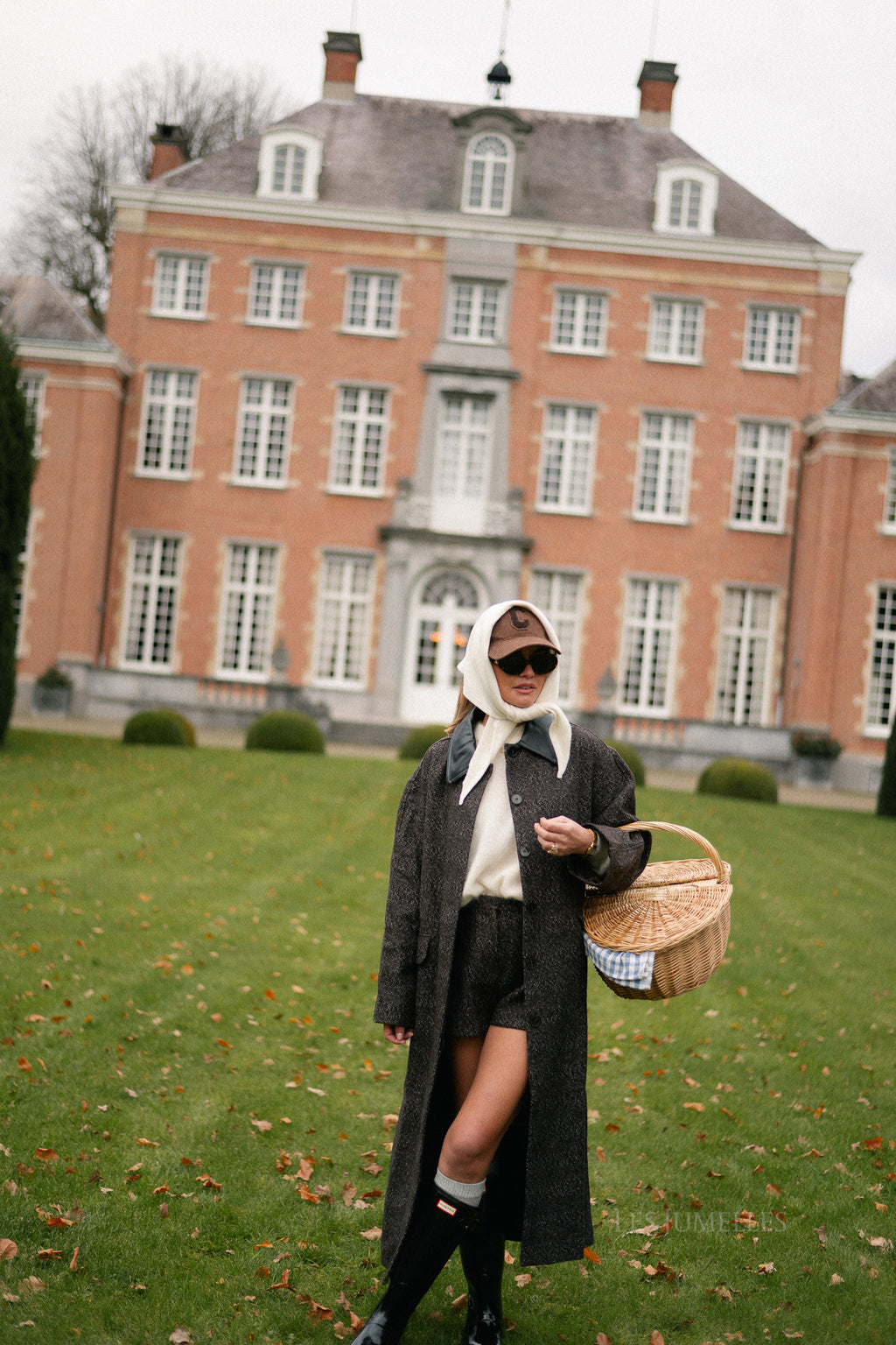 Leah wollen jas bruin