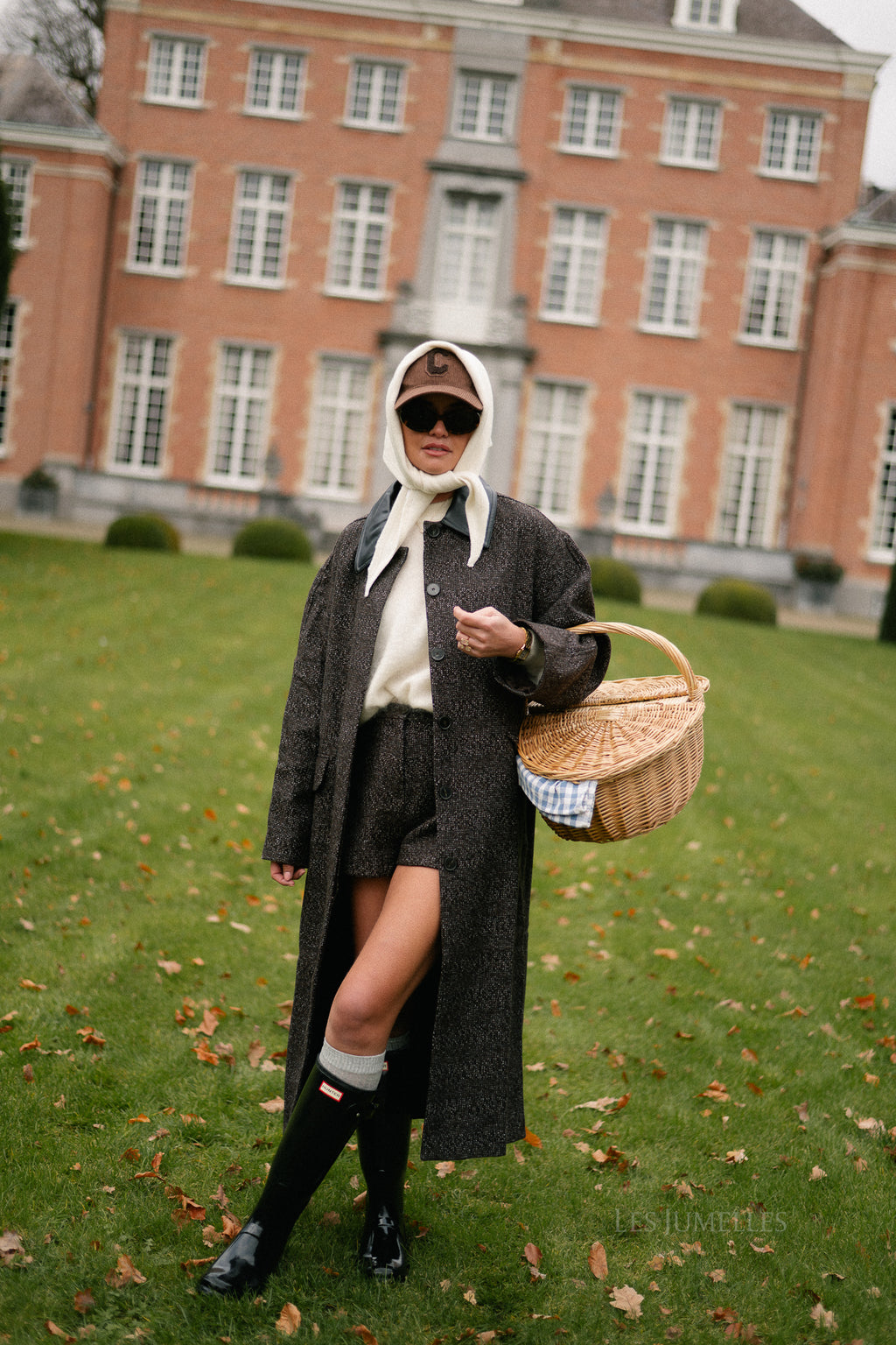 Leah wollen jas bruin