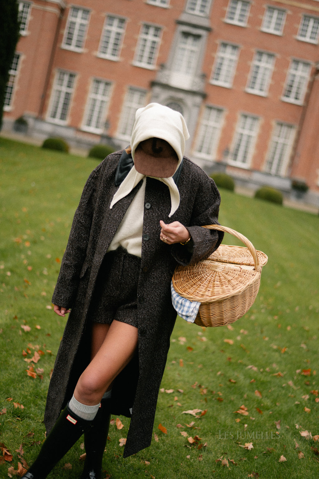 Leah wollen jas bruin