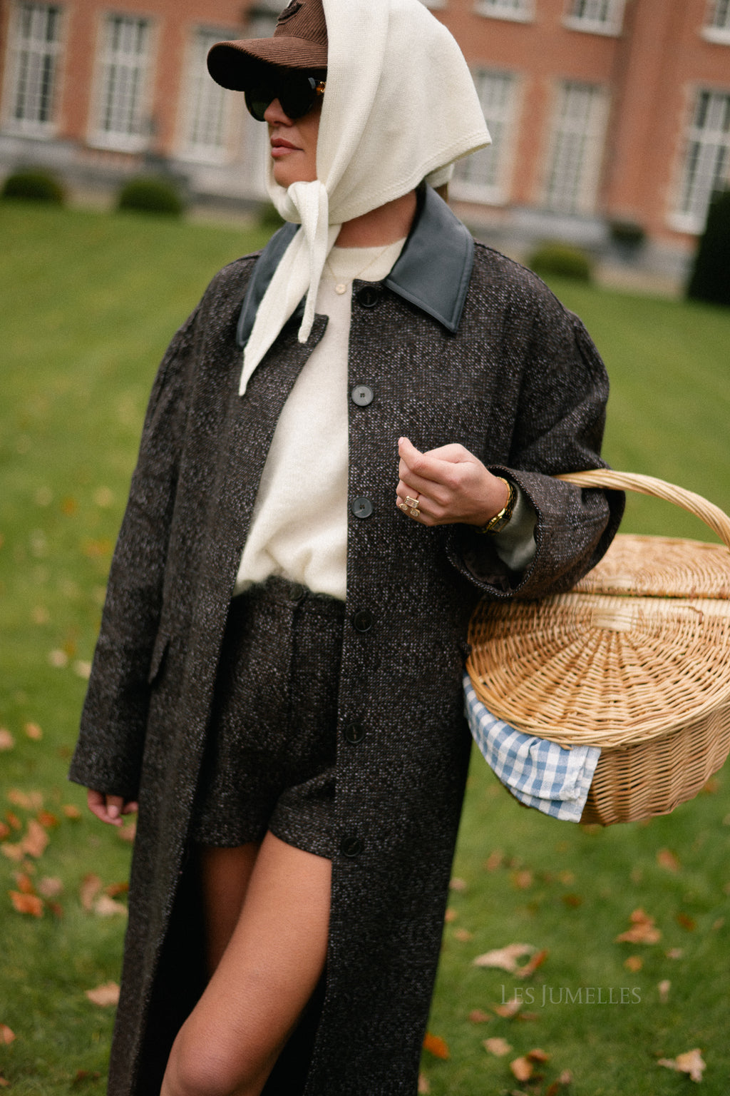 Leah wollen jas bruin