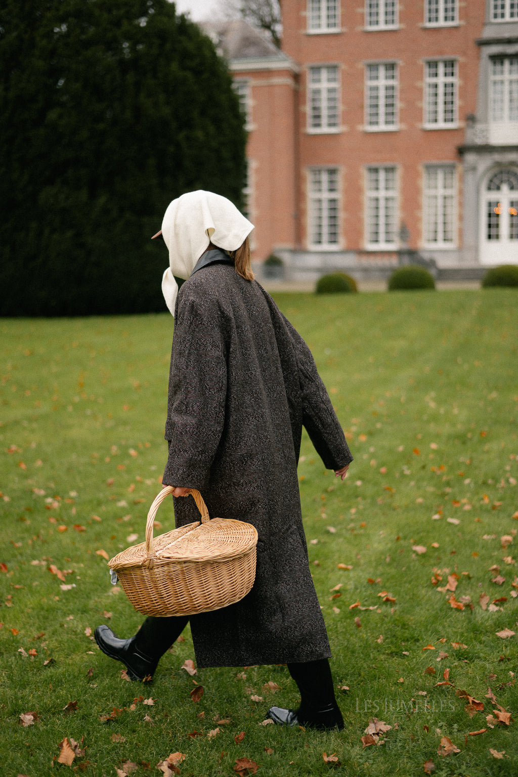 Leah wollen jas bruin