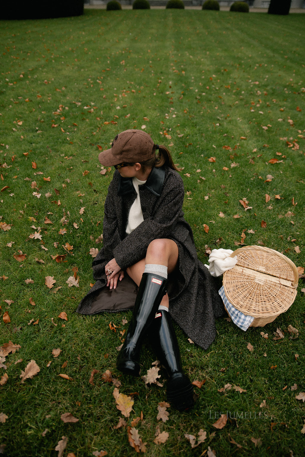 Leah wollen jas bruin