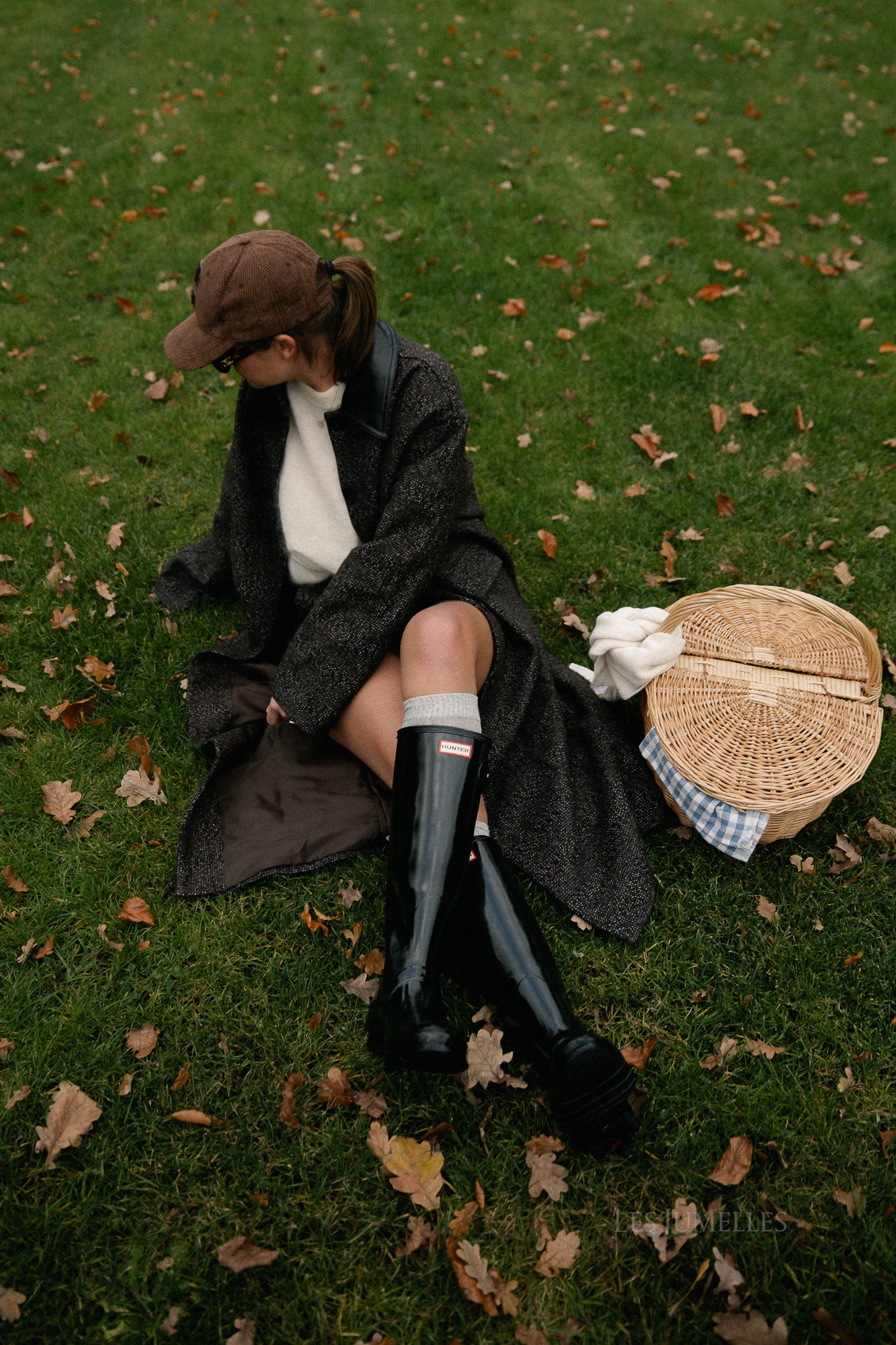 Leah wollen jas bruin