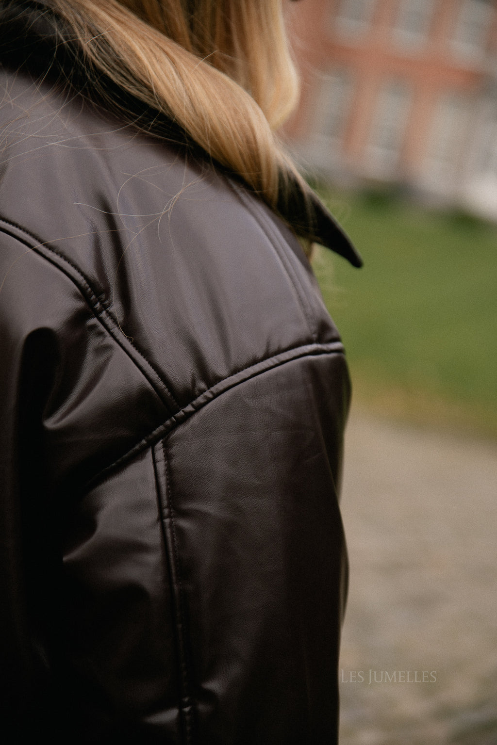 OBJCleo LS short jacket seal brown