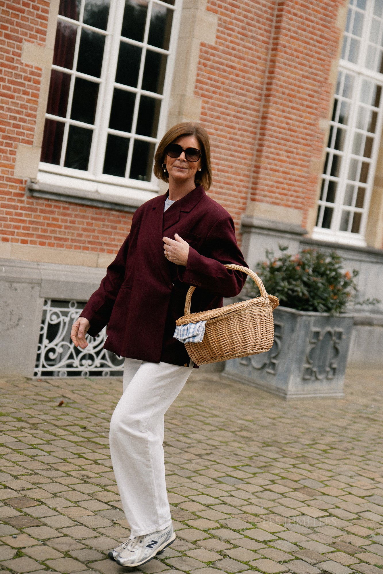 Chloe gestreepte blazer bordeaux