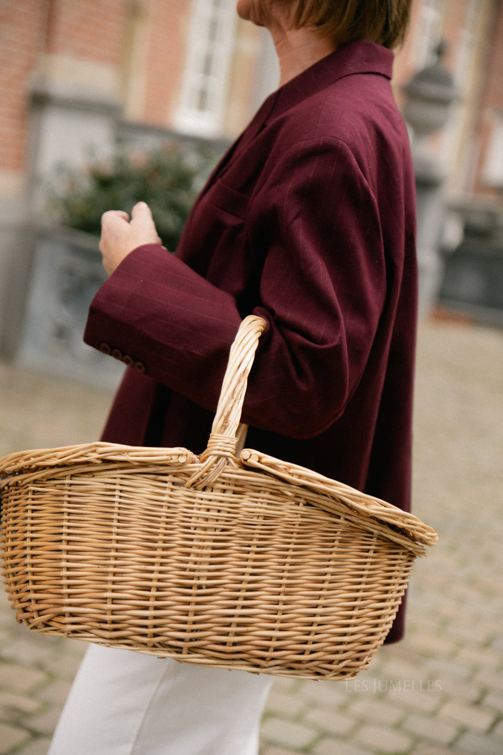 Chloe gestreepte blazer bordeaux