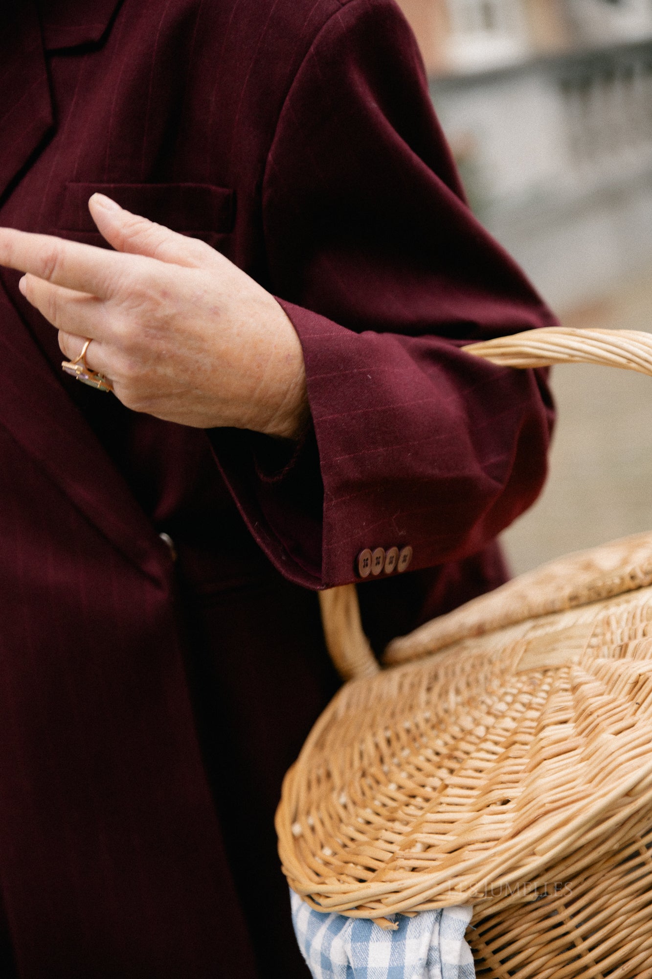 Chloe gestreepte blazer bordeaux