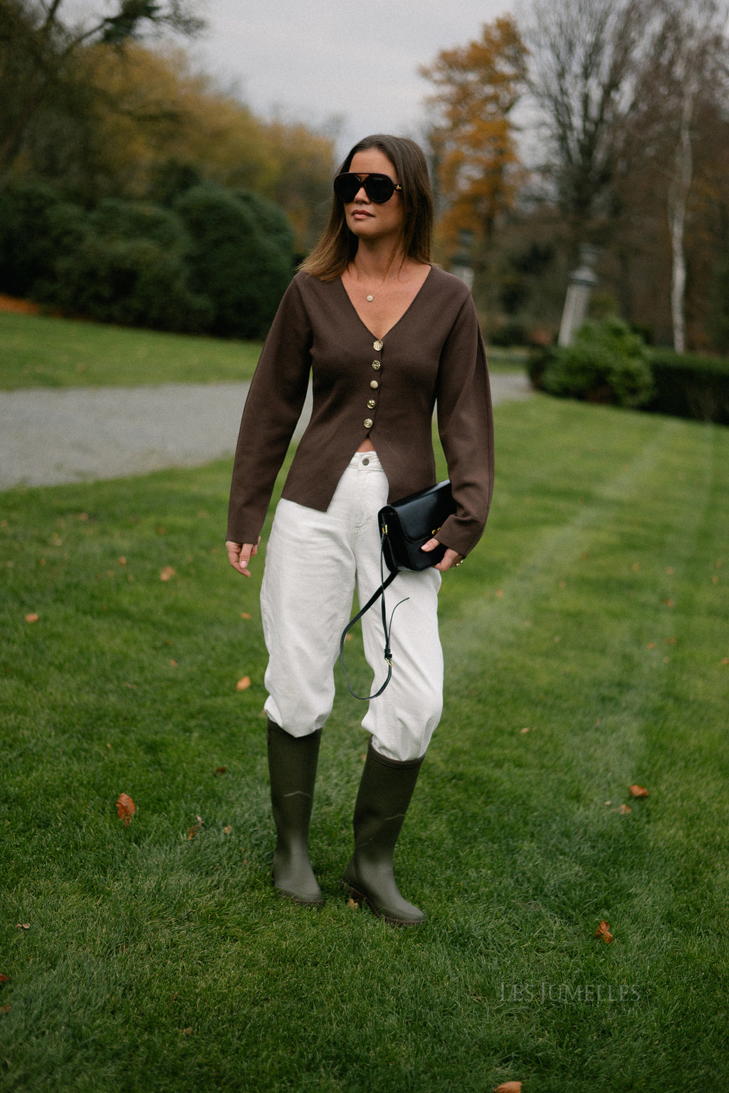 YASMikkala LS gebreide cardigan chocoladebruin