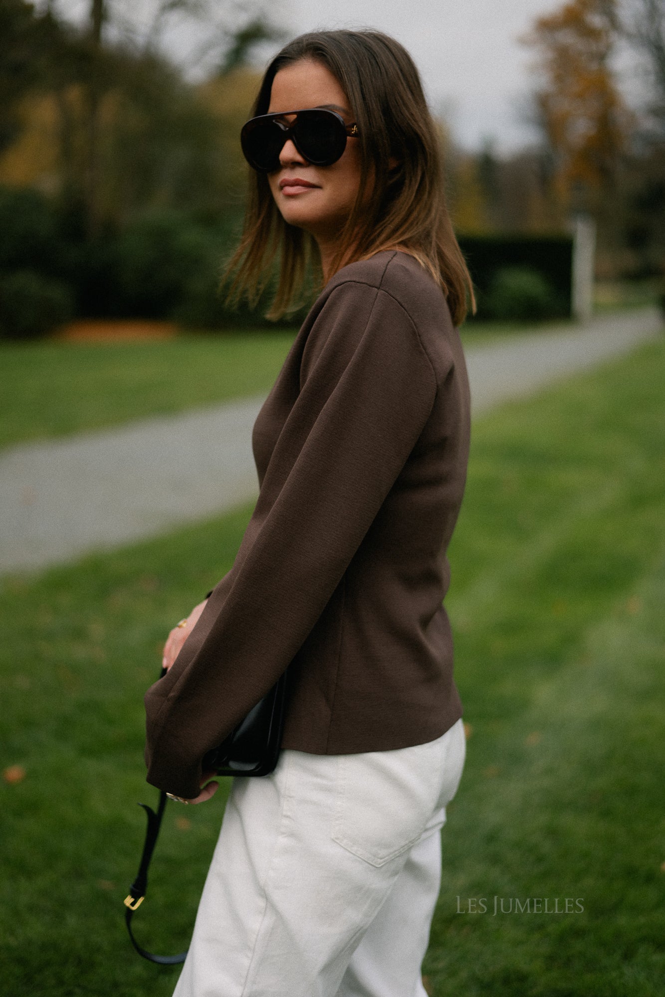 YASMikkala LS gebreide cardigan chocoladebruin