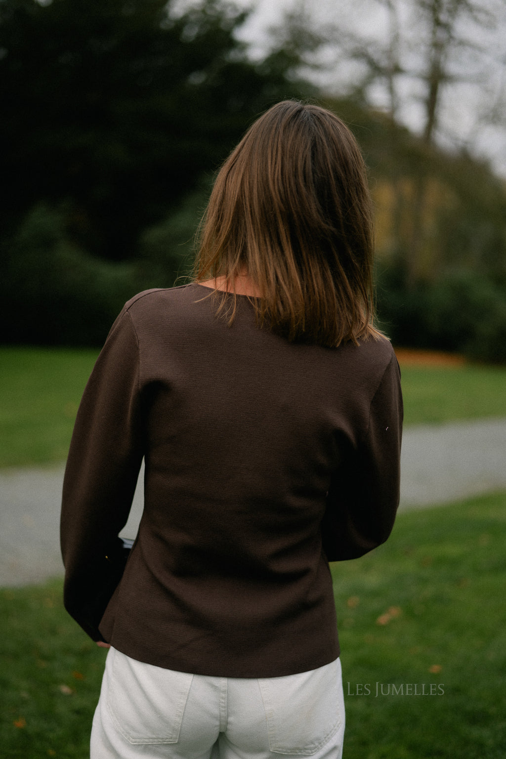 YASMikkala LS gebreide cardigan chocoladebruin