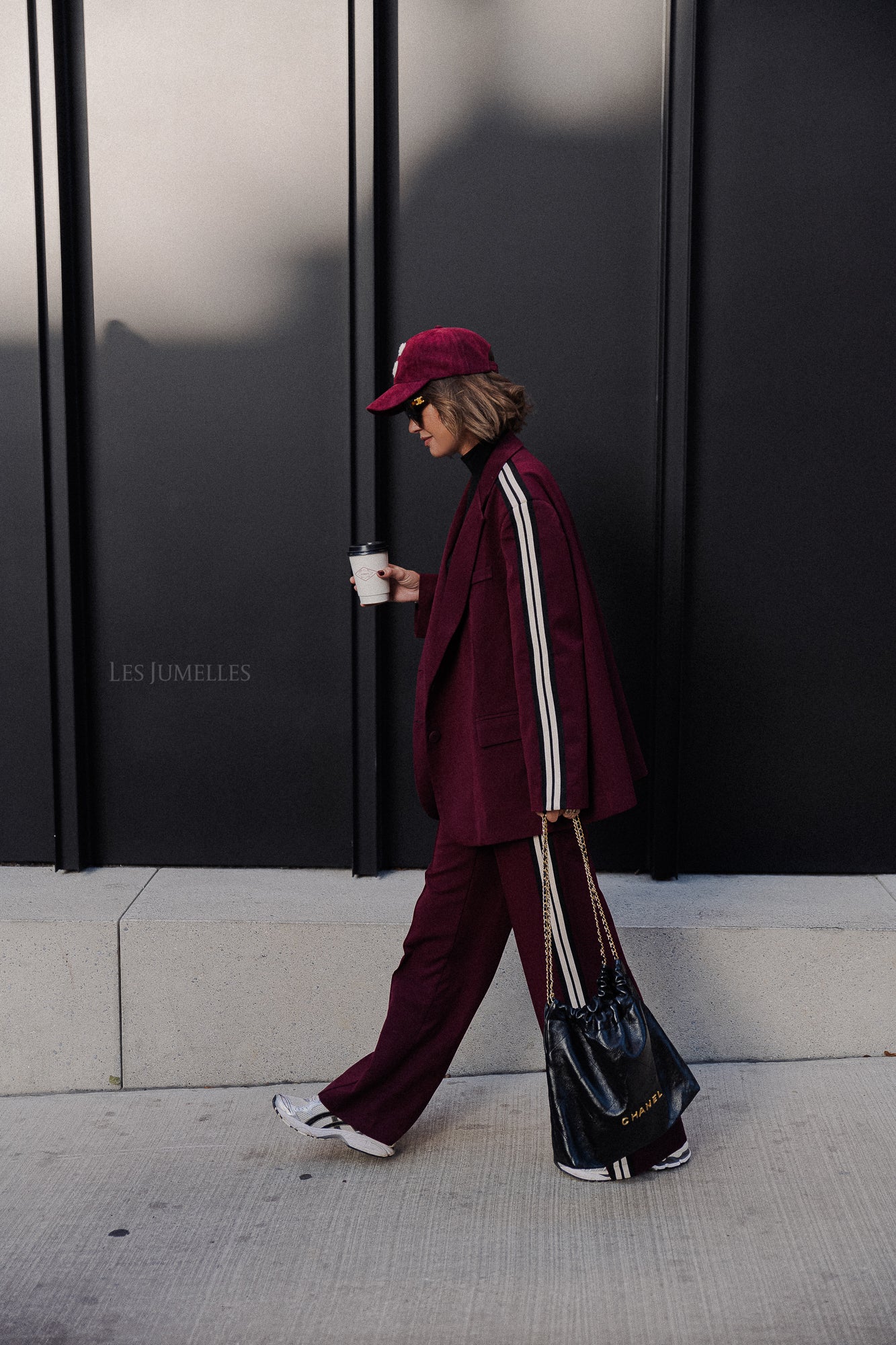 Blazer oversize Aurelia bordeaux