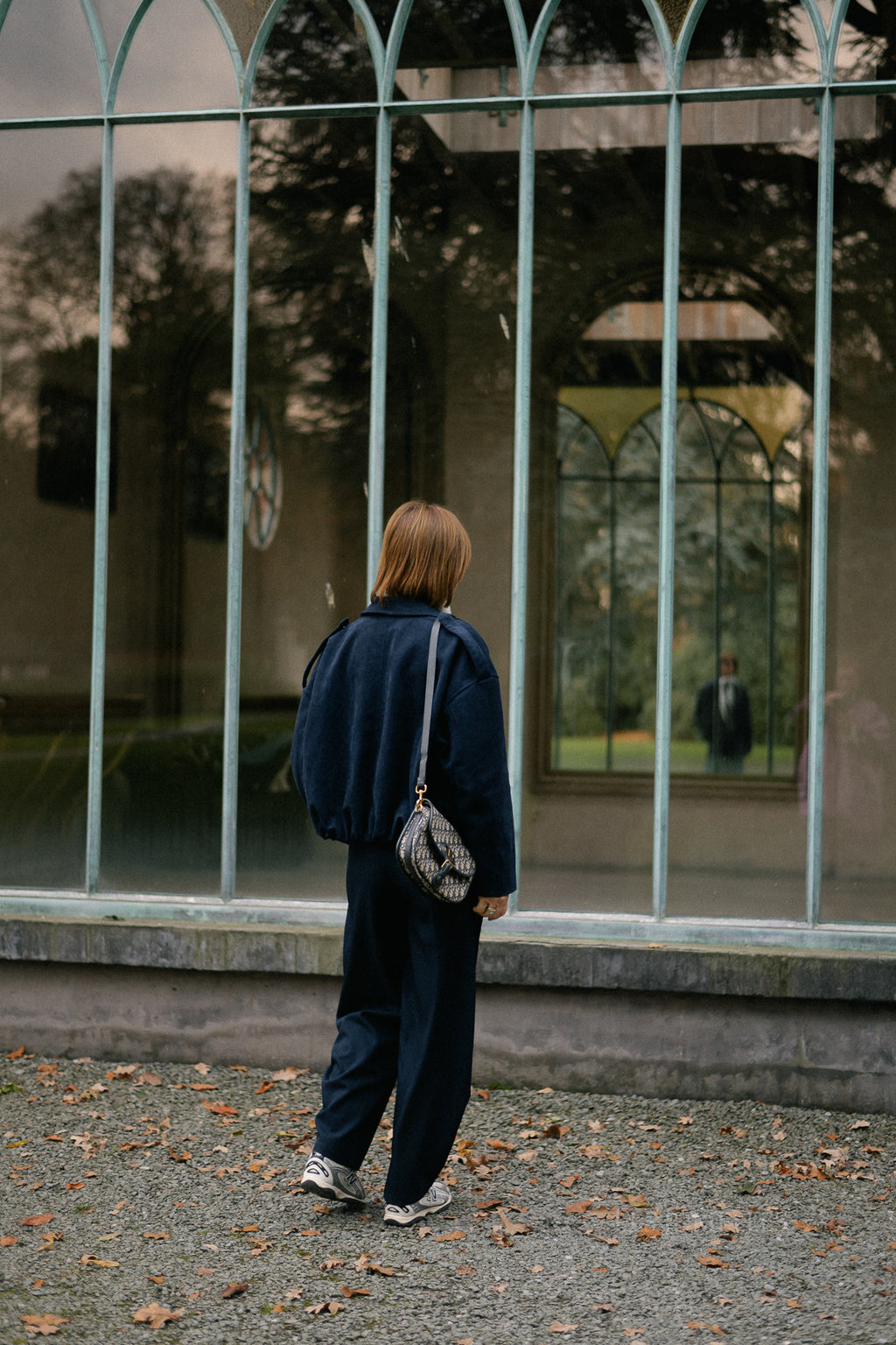 Aurora suede jacket navy