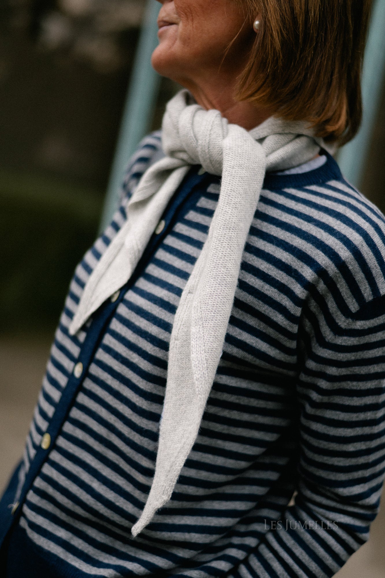 Lisa striped cardigan navy/grey