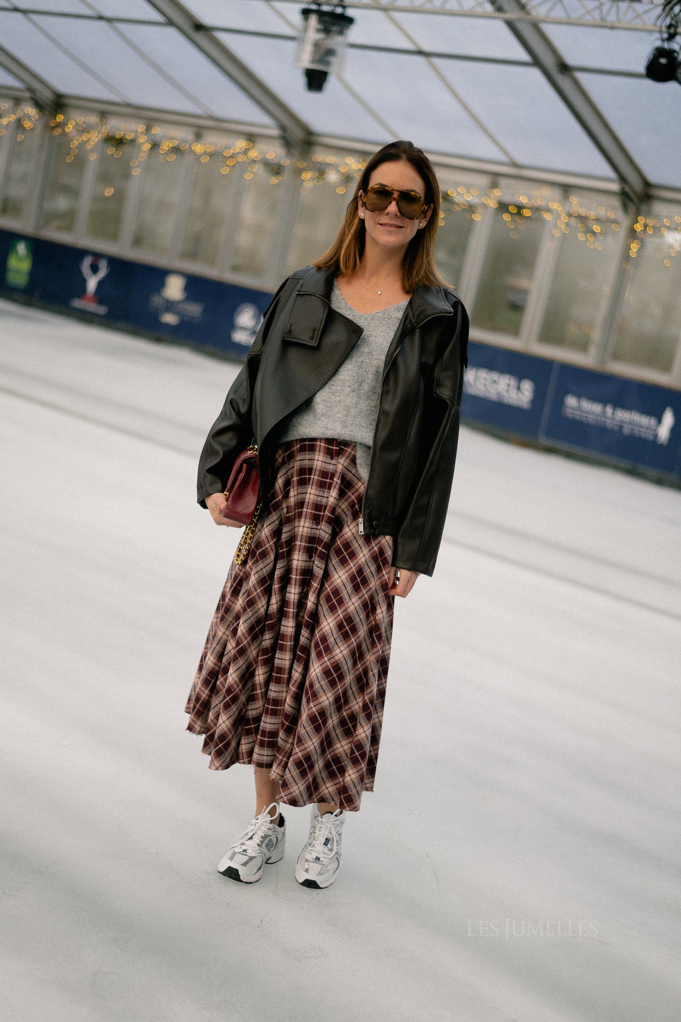 Veste Aubrey en similicuir noir