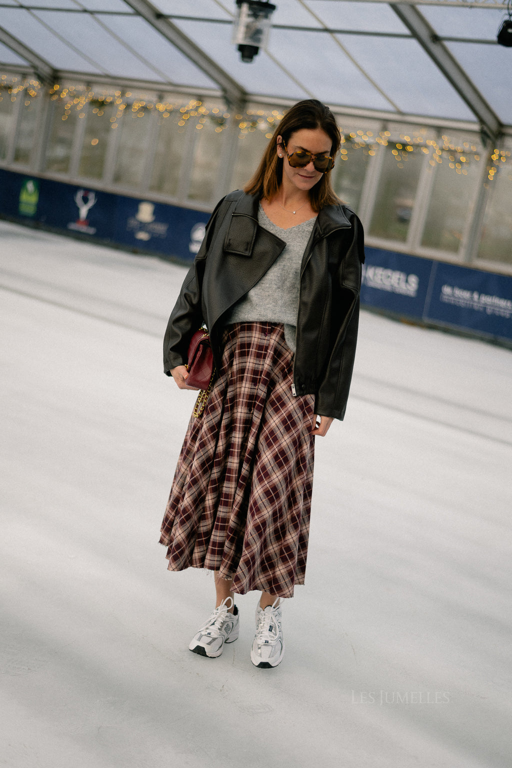 Aubrey leren look jas zwart