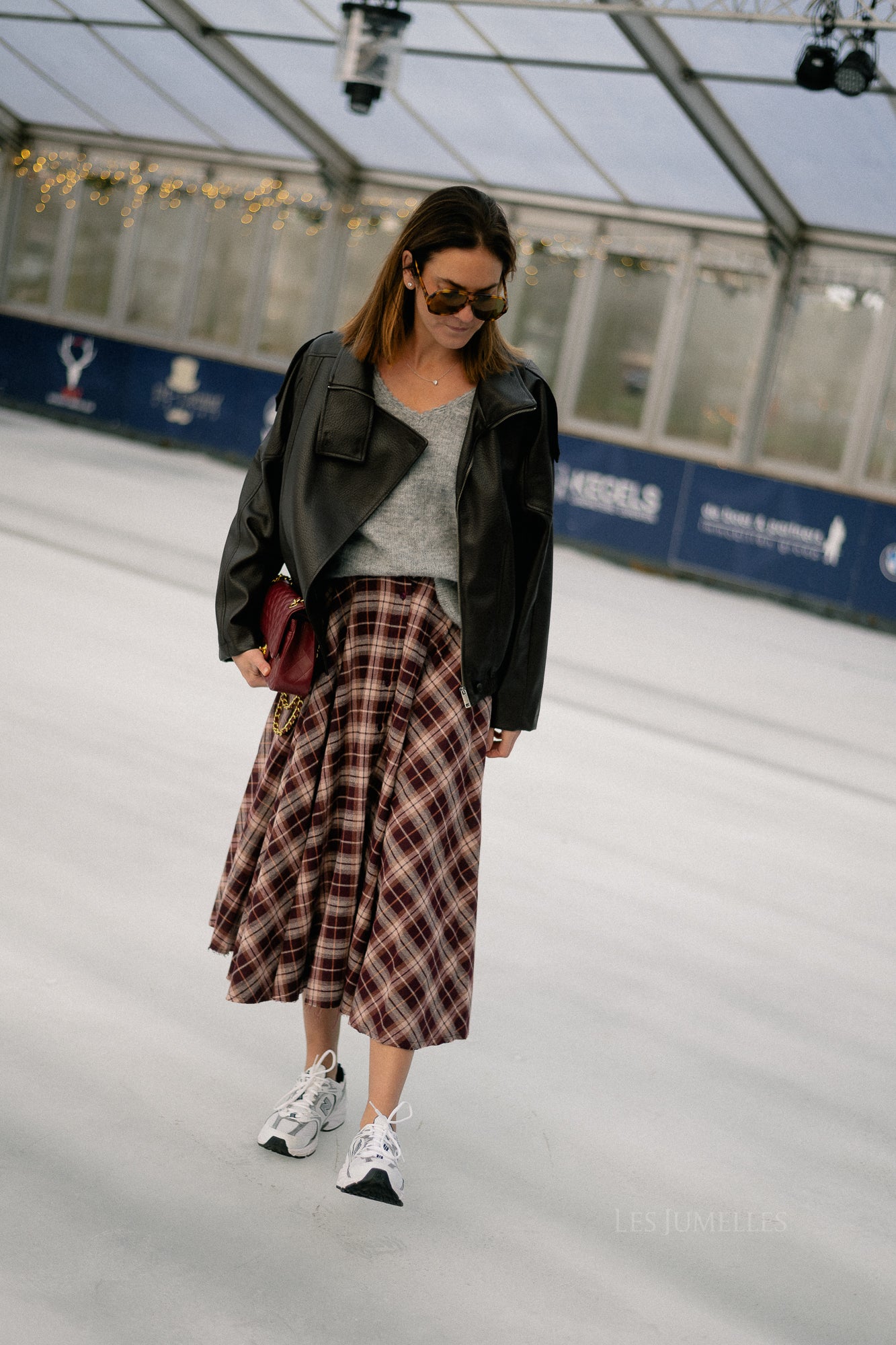 Veste Aubrey en similicuir noir