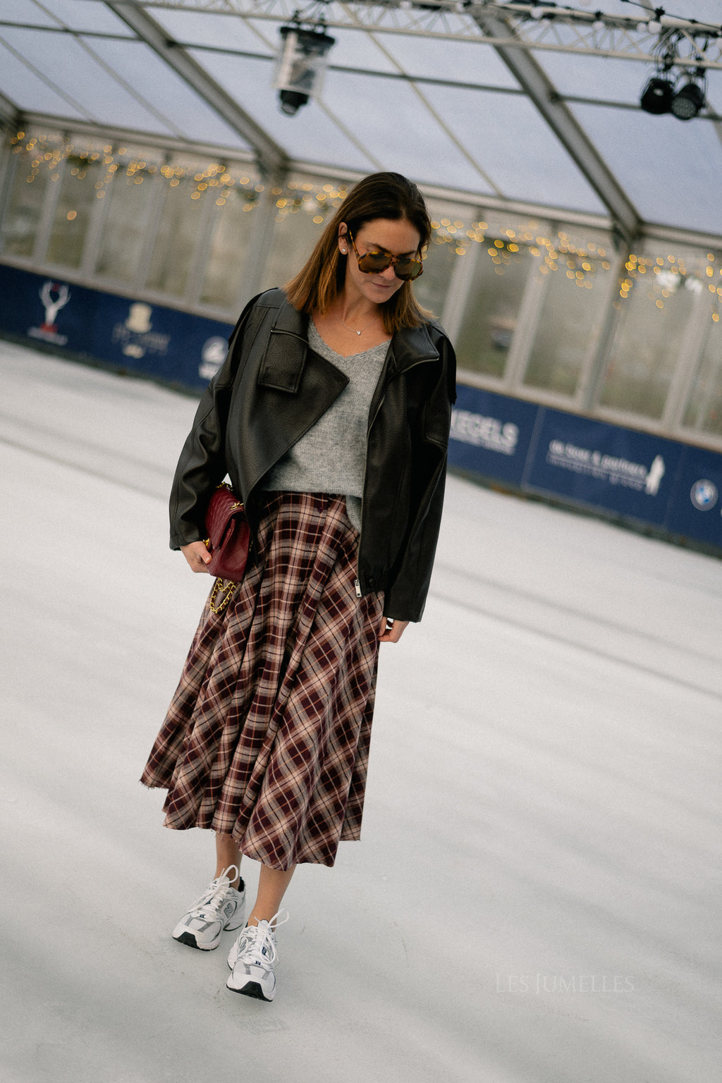 Aubrey leren look jas zwart