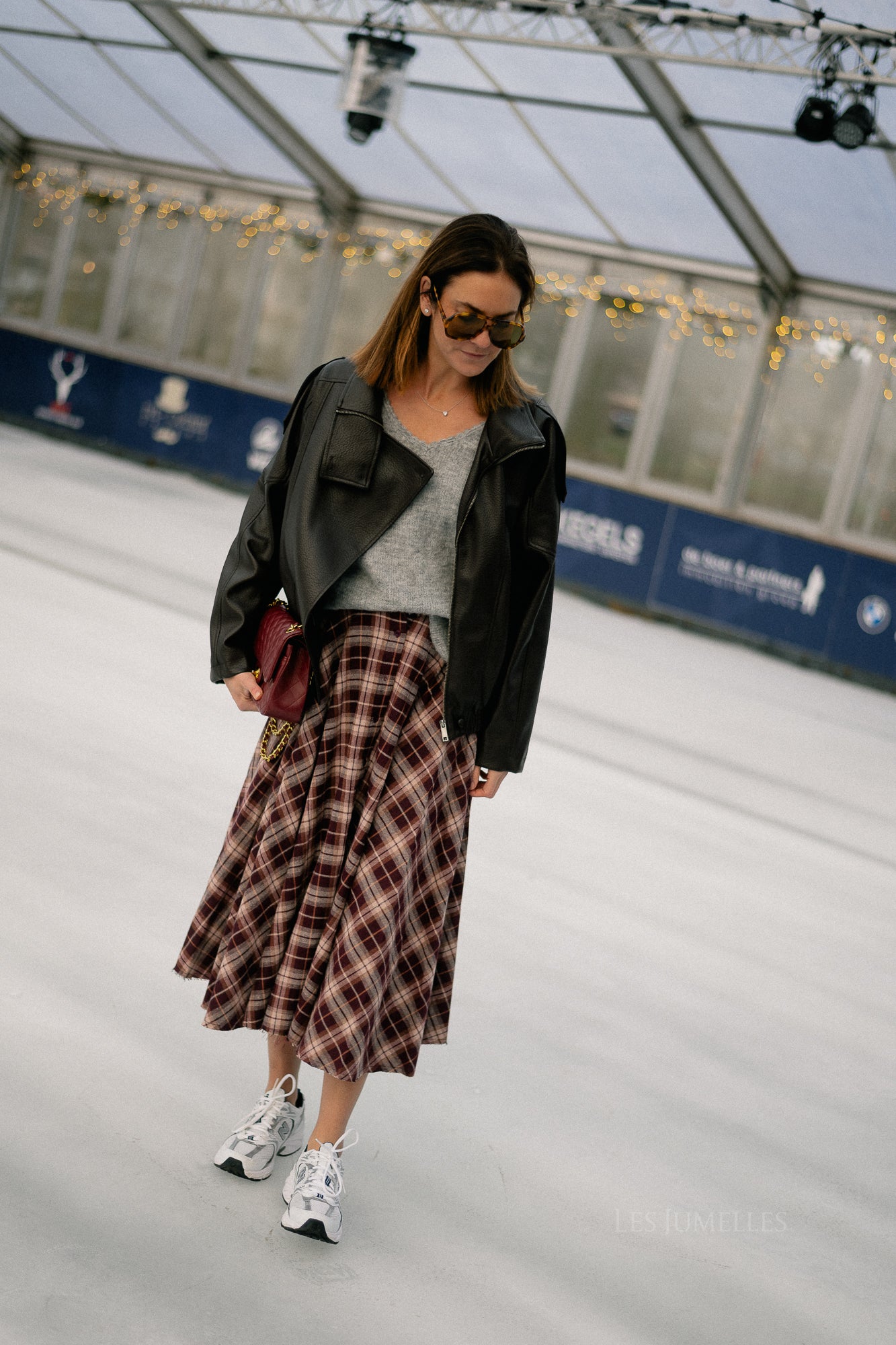 Veste Aubrey en similicuir noir