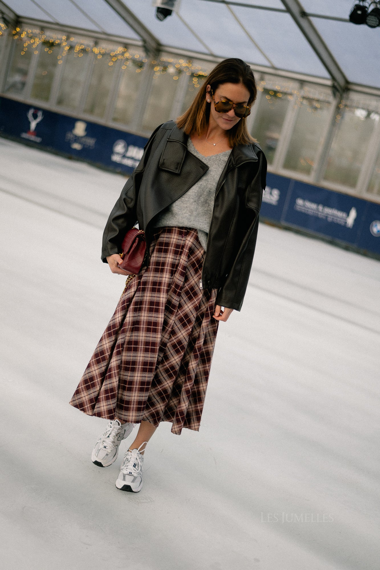 Veste Aubrey en similicuir noir