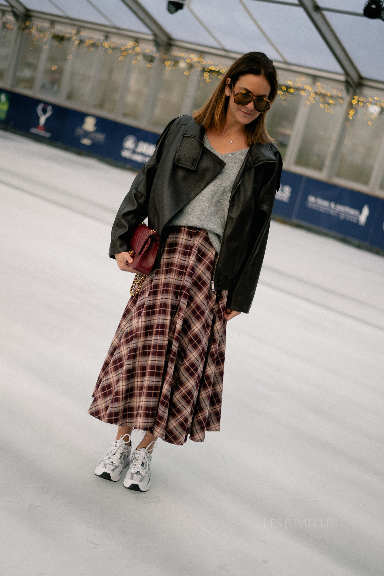 Veste Aubrey en similicuir noir