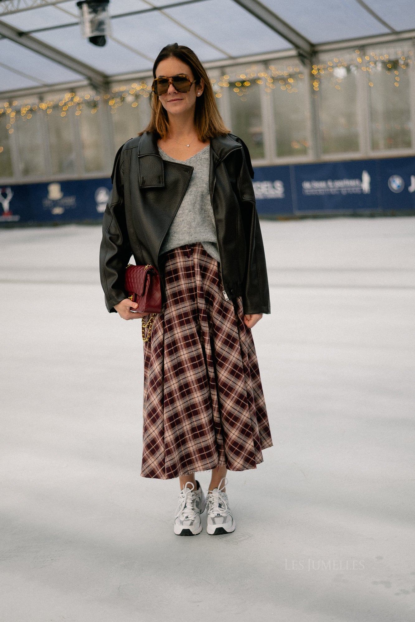 Veste Aubrey en similicuir noir